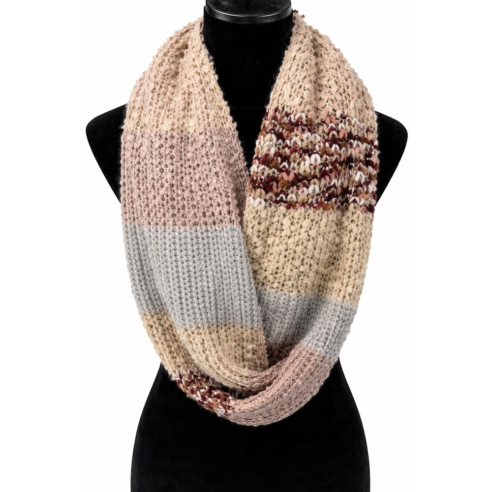 Macchia Di Ruggine Womens Multicolor Chunky Knit Neck Warmer Infinity Scarf